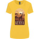 Kenya Safari Souvenir Womens Wider Cut T-Shirt Yellow