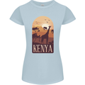 Kenya Safari Womens Petite Cut T-Shirt Light Blue