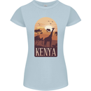 Kenya Safari Womens Petite Cut T-Shirt Light Blue
