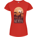 Kenya Safari Womens Petite Cut T-Shirt Red