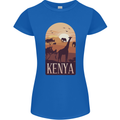 Kenya Safari Womens Petite Cut T-Shirt Royal Blue