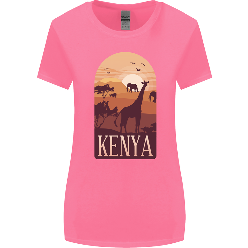 Kenya Safari Womens Wider Cut T-Shirt Azalea