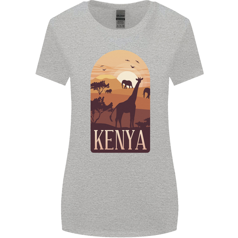 Kenya Safari Womens Wider Cut T-Shirt Sports Grey