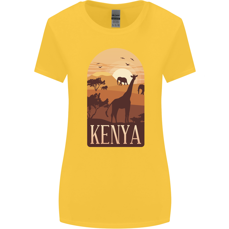 Kenya Safari Womens Wider Cut T-Shirt Yellow