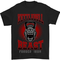 Kettlebell Beast Gym Training Top MMA Mens T-Shirt Cotton Gildan Black