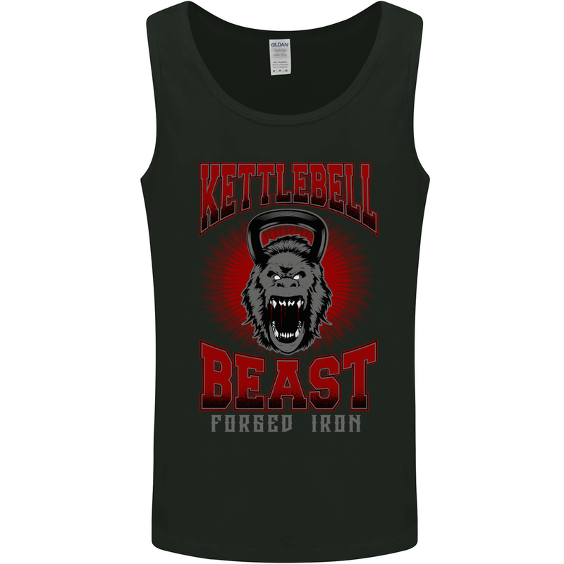 Kettlebell Beast Gym Training Top MMA Mens Vest Tank Top Black