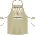 Kids Bald Tired & Broke Father's Day Cotton Apron 100% Organic Khaki