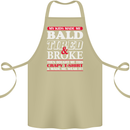 Kids Bald Tired & Broke Father's Day Cotton Apron 100% Organic Khaki