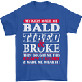 Kids Bald Tired & Broke Father's Day Mens T-Shirt Cotton Gildan Royal Blue