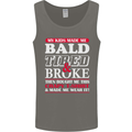 Kids Bald Tired & Broke Father's Day Mens Vest Tank Top Charcoal