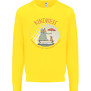 Kindness a Gift Funny Dog Elephant Kids Sweatshirt Jumper Yellow