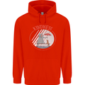 Kindness a Gift Funny Dog Elephant Mens 80% Cotton Hoodie Bright Red