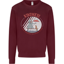Kindness a Gift Funny Dog Elephant Mens Sweatshirt Jumper Maroon