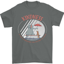 Kindness a Gift Funny Dog Elephant Mens T-Shirt Cotton Gildan Charcoal
