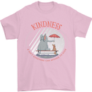 Kindness a Gift Funny Dog Elephant Mens T-Shirt Cotton Gildan Light Pink