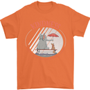 Kindness a Gift Funny Dog Elephant Mens T-Shirt Cotton Gildan Orange