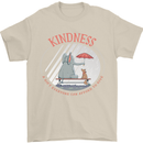 Kindness a Gift Funny Dog Elephant Mens T-Shirt Cotton Gildan Sand
