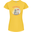 Kindness a Gift Funny Dog Elephant Womens Petite Cut T-Shirt Yellow