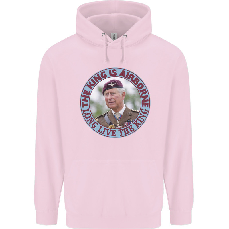 King Airborne Mens 80% Cotton Hoodie Light Pink