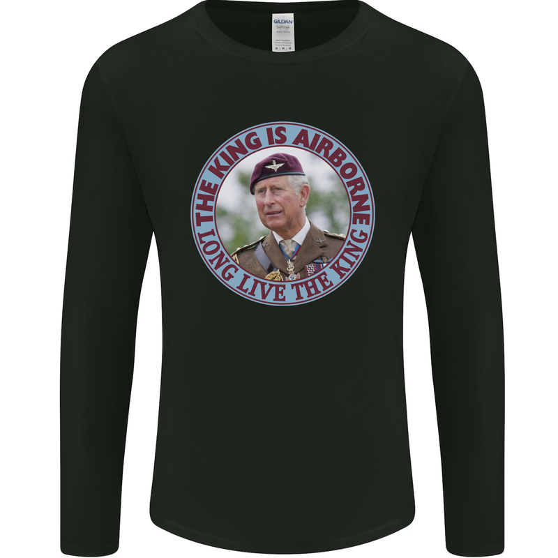 King Airborne Mens Long Sleeve T-Shirt Black