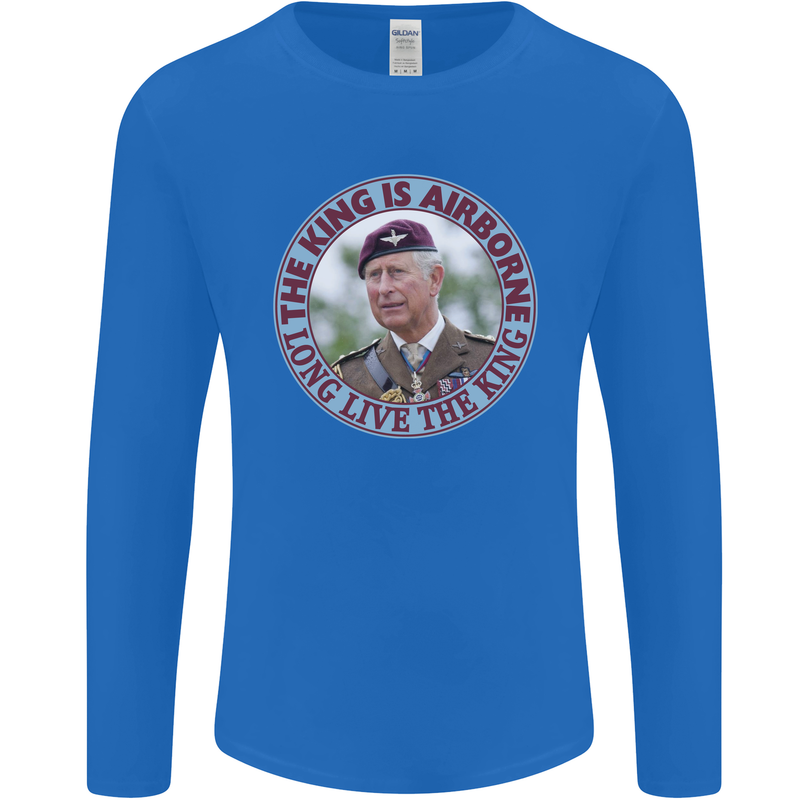 King Airborne Mens Long Sleeve T-Shirt Royal Blue