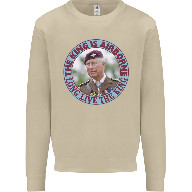 King Airborne Mens Sweatshirt Jumper Sand