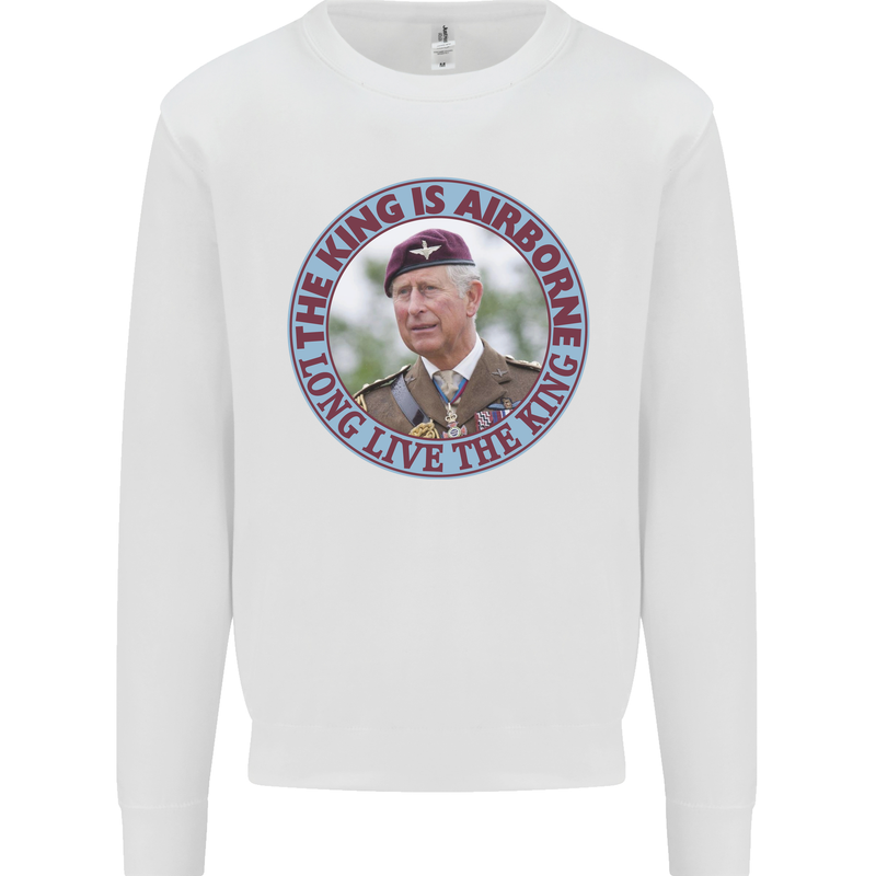 King Airborne Mens Sweatshirt Jumper White