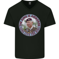 King Airborne Mens V-Neck Cotton T-Shirt Black