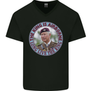King Airborne Mens V-Neck Cotton T-Shirt Black