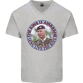 King Airborne Mens V-Neck Cotton T-Shirt Sports Grey