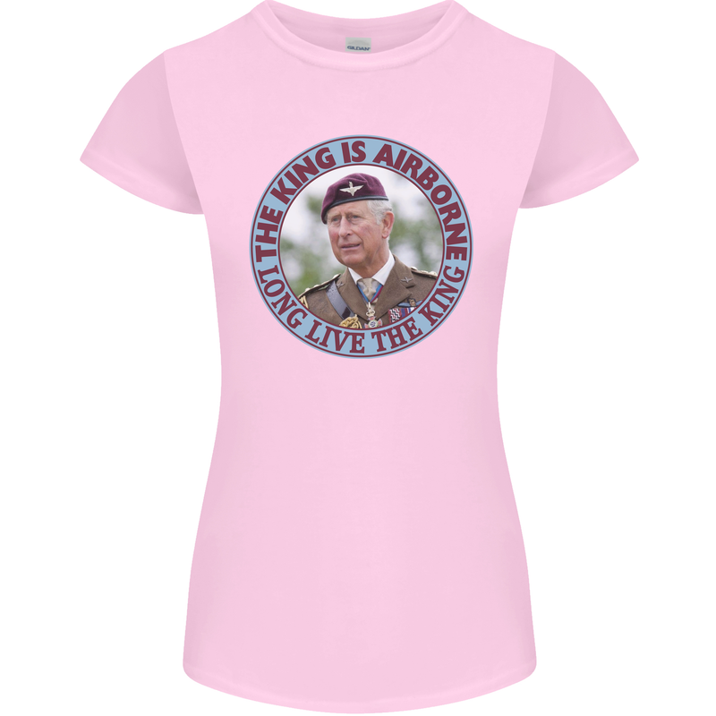 King Airborne Womens Petite Cut T-Shirt Light Pink