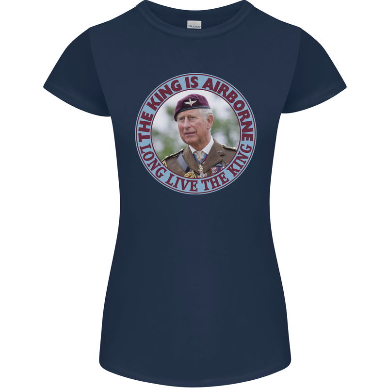 King Airborne Womens Petite Cut T-Shirt Navy Blue
