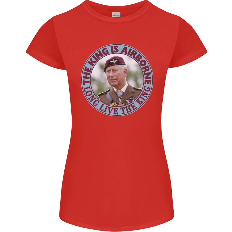 King Airborne Womens Petite Cut T-Shirt Red