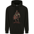 King Leonidas Spartan Warrior Gym Bodybuilding Mens 80% Cotton Hoodie Black