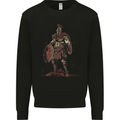 King Leonidas Spartan Warrior Gym Bodybuilding Mens Sweatshirt Jumper Black
