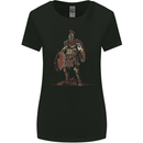 King Leonidas Spartan Warrior Gym Bodybuilding Womens Wider Cut T-Shirt Black