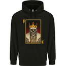 King Playing Card Gothic Skull Poker Childrens Kids Hoodie Black