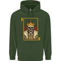 King Playing Card Gothic Skull Poker Childrens Kids Hoodie Forest Green