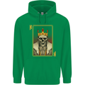 King Playing Card Gothic Skull Poker Childrens Kids Hoodie Irish Green