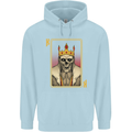 King Playing Card Gothic Skull Poker Childrens Kids Hoodie Light Blue