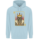 King Playing Card Gothic Skull Poker Childrens Kids Hoodie Light Blue