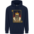 King Playing Card Gothic Skull Poker Childrens Kids Hoodie Navy Blue