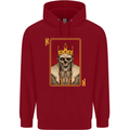 King Playing Card Gothic Skull Poker Childrens Kids Hoodie Red