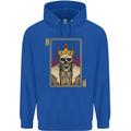 King Playing Card Gothic Skull Poker Childrens Kids Hoodie Royal Blue