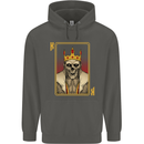King Playing Card Gothic Skull Poker Childrens Kids Hoodie Storm Grey