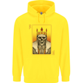 King Playing Card Gothic Skull Poker Childrens Kids Hoodie Yellow