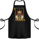 King Playing Card Gothic Skull Poker Cotton Apron 100% Organic Black