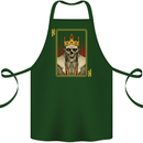 King Playing Card Gothic Skull Poker Cotton Apron 100% Organic Forest Green