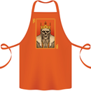 King Playing Card Gothic Skull Poker Cotton Apron 100% Organic Orange