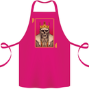 King Playing Card Gothic Skull Poker Cotton Apron 100% Organic Pink